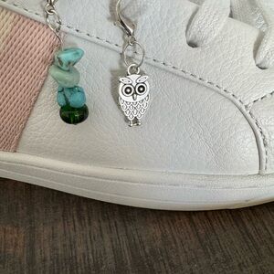 Beaded Charm with Owl Charm - NWOT